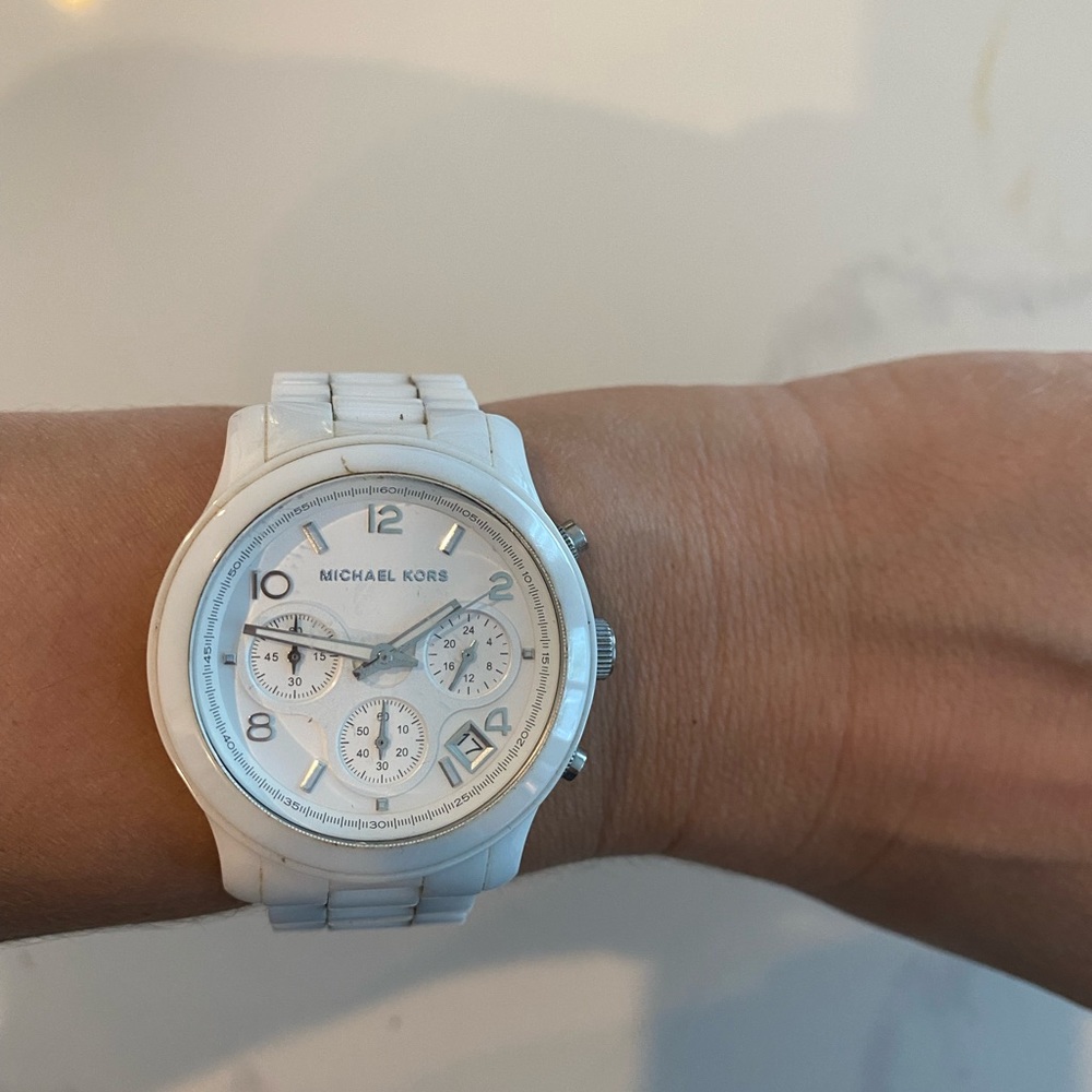 Michael Kors white ceramic watch